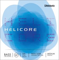 ダダリオ ヘリコア・オーケストラ・コントラバス弦 3/4GDAEセット 3/4 Helicore Orchestral Bass String set