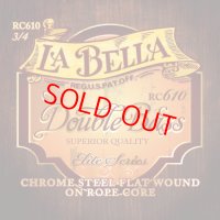 ラ・ベラ RC610 ロープコアバス弦3/4 GDAEセット La Bella SET NO RC610 Ropecore Bass String set 3/4size