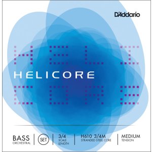 画像: ダダリオ ヘリコア・オーケストラ・コントラバス弦 3/4GDAEセット 3/4 Helicore Orchestral Bass String set