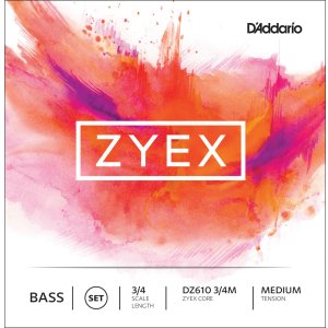 画像: ダダリオ ザイエックス・コントラバス弦3/4GDAEセット D'Addario Zyex 3/4Bass String set