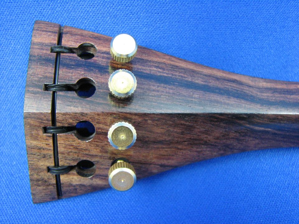 ビオラ用　 テールピース　タマリンド ハープ型　黒フレット　12.5cm、13cm、13.5cm、14cm