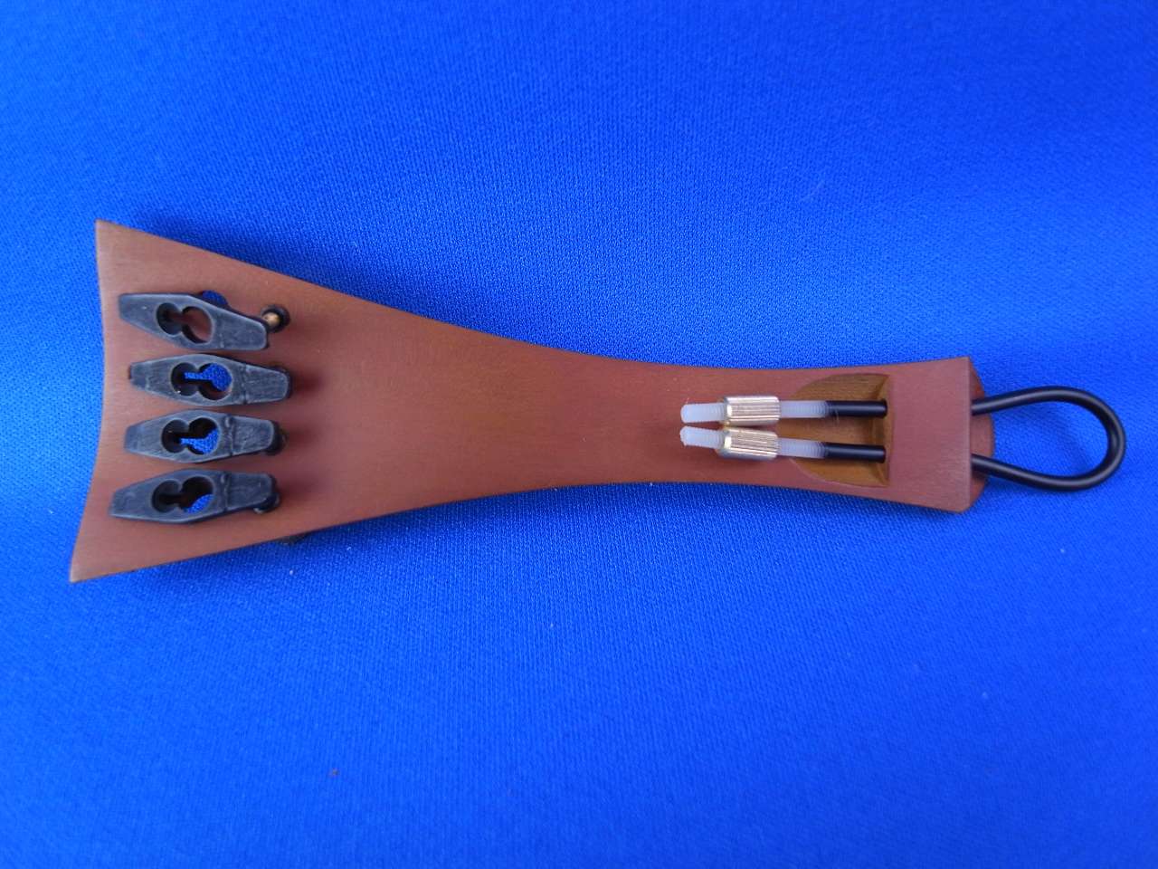画像: バイオリン用アジャスター組込テールピース ツゲ（ボックスウッド）材 ヒルモデルゴールド ドイツ製