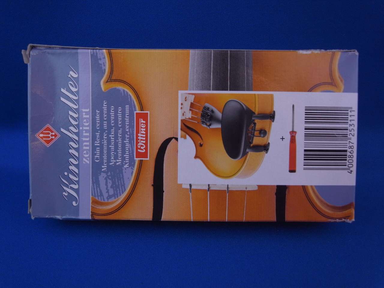 画像: ウィットナーWittner製ハイテク樹脂製バイオリンアゴ当てセンターマウント（耐金属アレルギー） Wittner Center Mount Violin