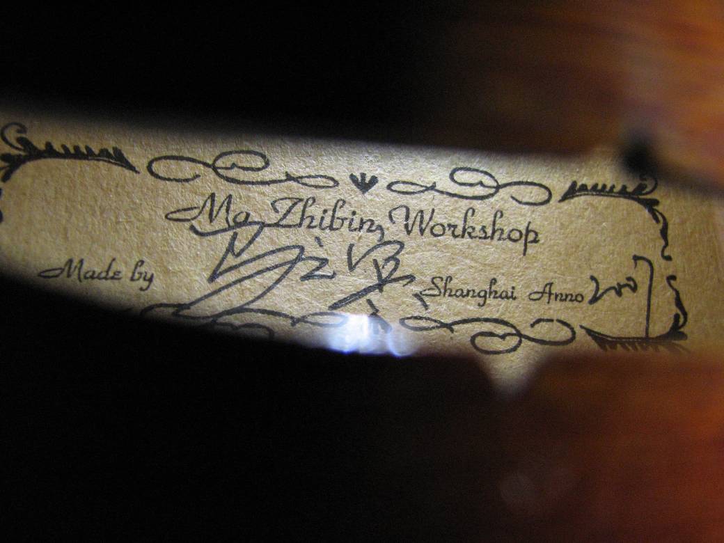 画像: Ma Zhibin工房スーパーファインレベル・ストラディバリ・バイオリン・２ピースバック