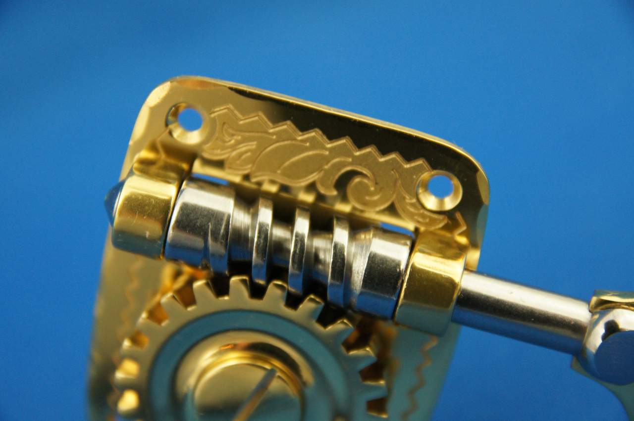 画像: ルブナーコントラバスマシンヘッド・シングル・ブラスウォーム・フレンチ Rubner Bass Machine-head French brass worm gear4432