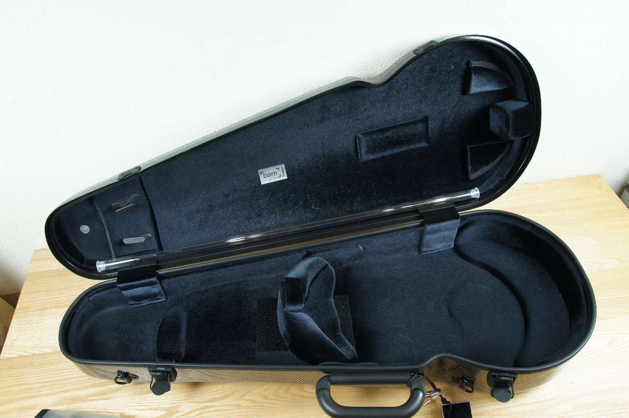 画像: ＢＡＭ ハイテック・コンツアード・ビオラケース（シルバーカーボン）１．９Ｋｇ BAM Hitech Contoured Viola case 2200XLSC / SilverCarbon