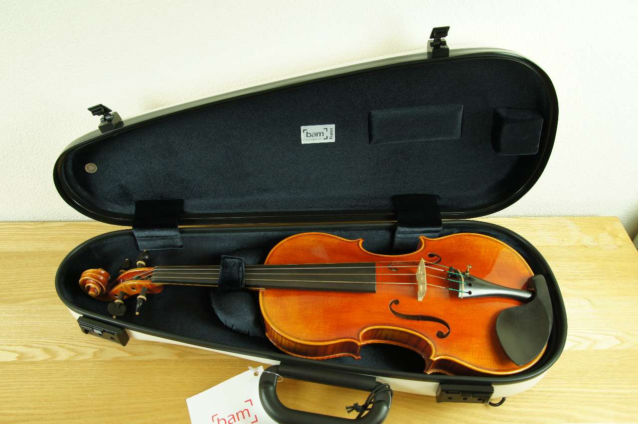 画像: ＢＡＭハイテックキャビン・バイオリンケース（ホワイト・オレンジ・ネイビーブルー）１．２Ｋｇ BAM Hitech Cabin violin case 2003XL
