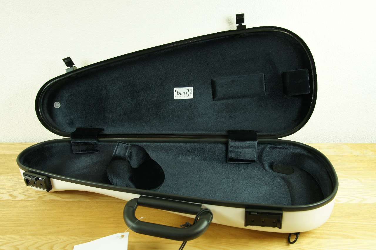 画像: ＢＡＭハイテックキャビン・バイオリンケース（ホワイト・オレンジ・ネイビーブルー）１．２Ｋｇ BAM Hitech Cabin violin case 2003XL