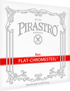 画像1: ピラストロ フラットクロムスチール・コントラバス弦 GDAEセット Pirastro Flat-Chromsteel Bass String set