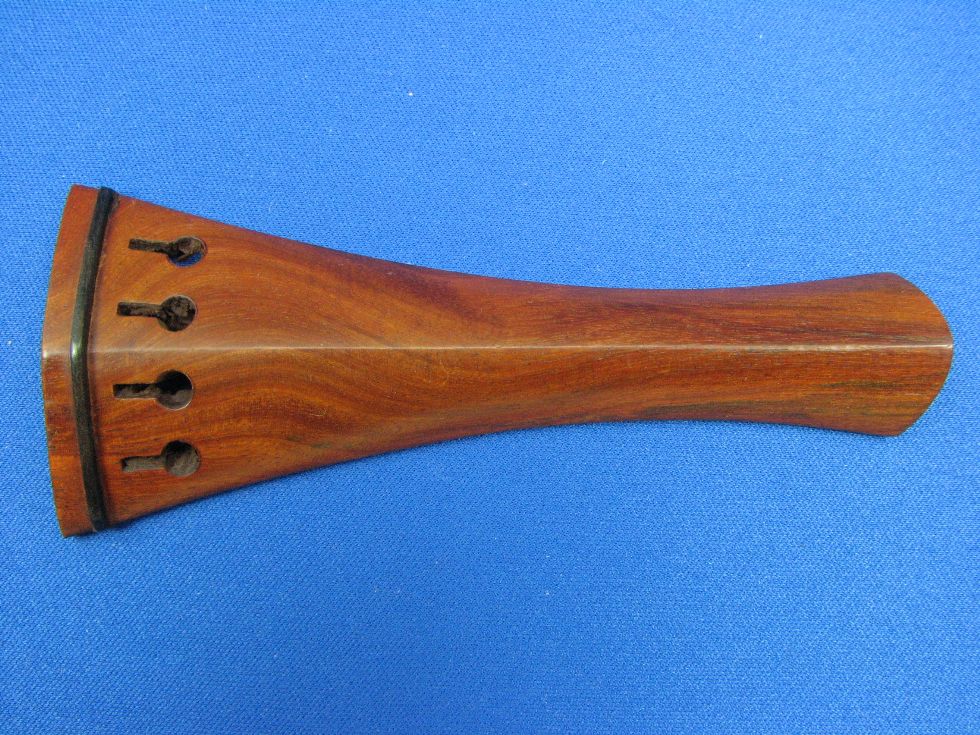 画像: バイオリンフィッティング(ペグ・テールピース・顎当て)ペルナンブーコ材 ヒル・モデル ブラックピン・ハート形