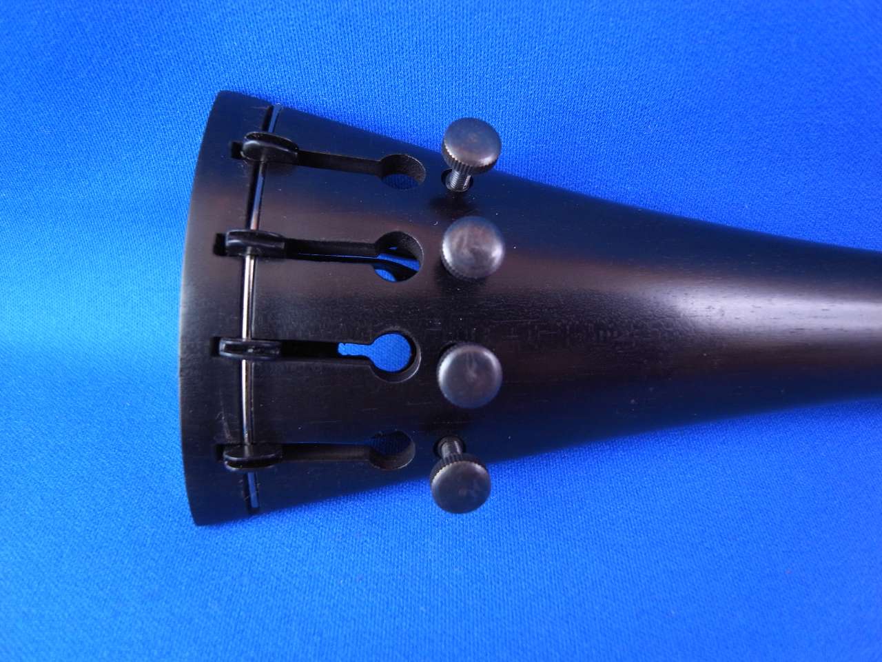 画像: チェロ用アジャスター組込テールピース 黒檀（エボニー）材フレンチモデル ブラック
