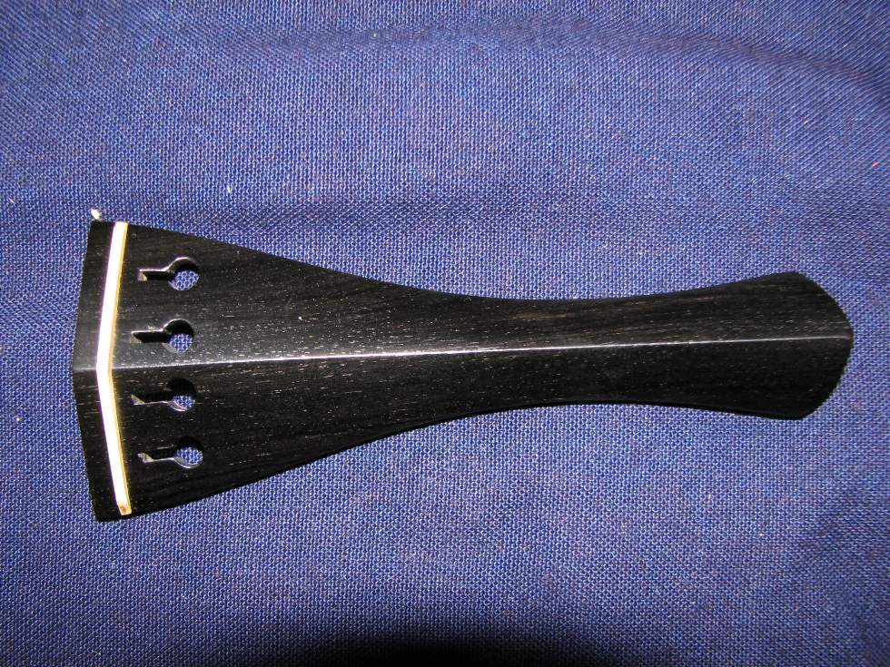 画像: バイオリンフィッティング(ペグ・テールピース・顎当て)黒檀（エボニー）材 ヒル・モデル ホワイトピン