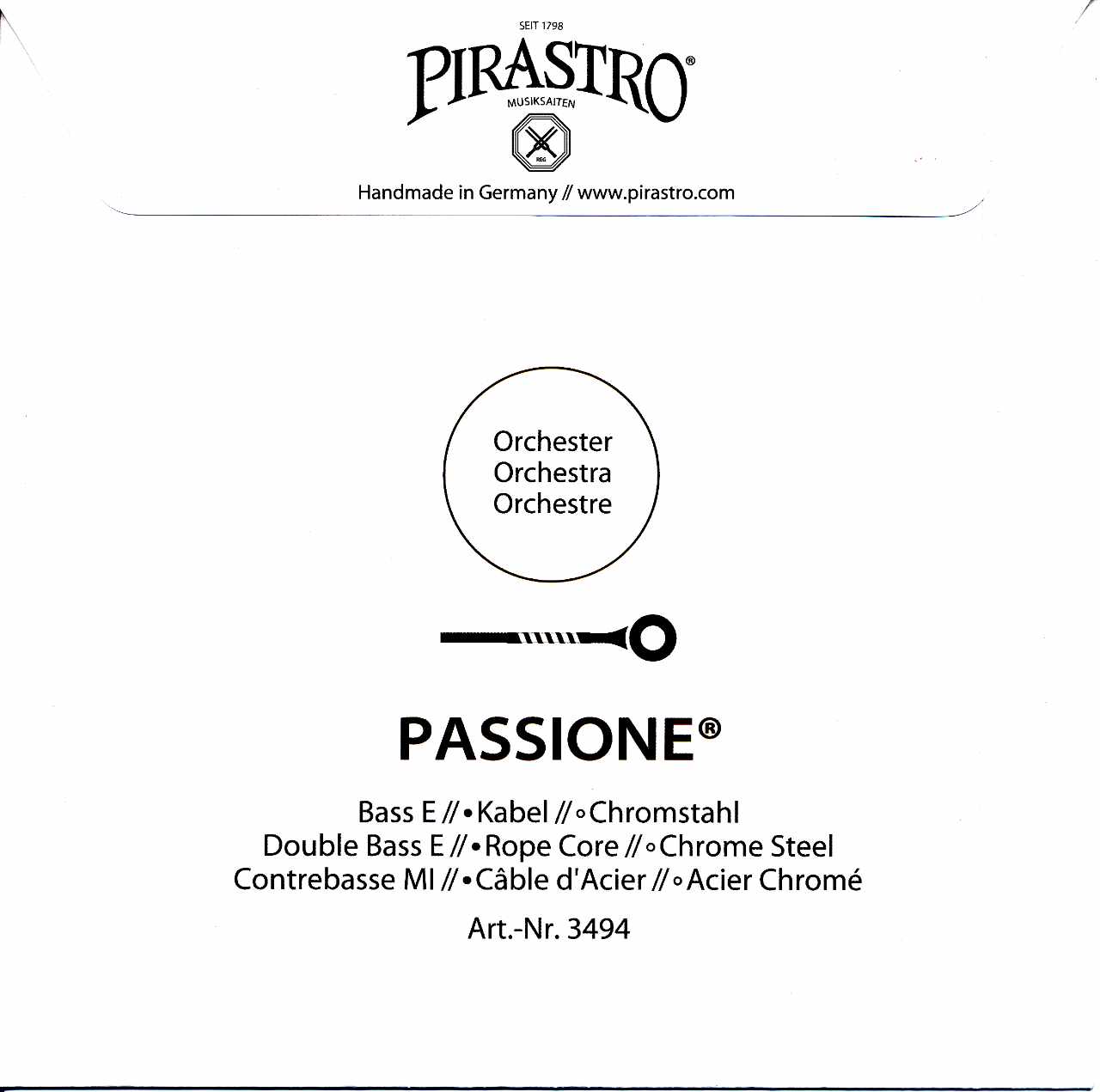 画像: ピラストロ パッショーネ・コントラバス弦 GDAEセット Pirastro Passsione Bass String set