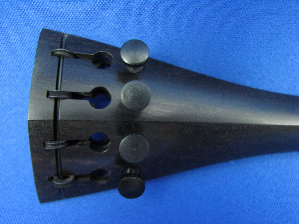 画像: バイオリン用アジャスター組込テールピース 黒檀（エボニー）材 ブラック ヒルモデル ドイツ製