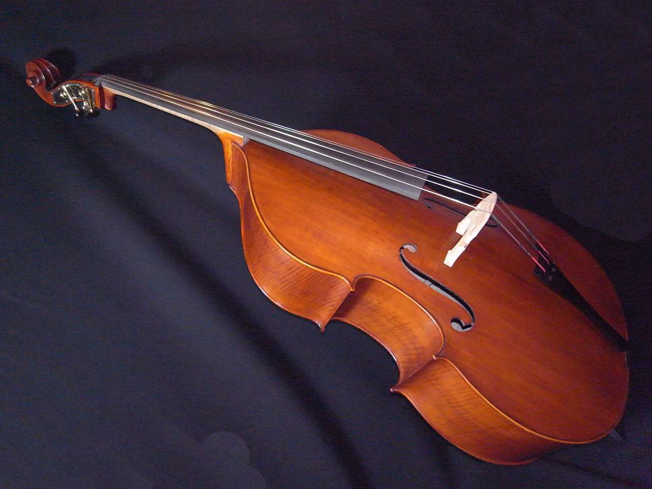 画像: Ma Zhibin 3/4 Size Vilin Shape Advance level Doublebass / Ｍａ工房アドバンスレベル・コントラバス・３／４サイズ・バイオリンシェイプ