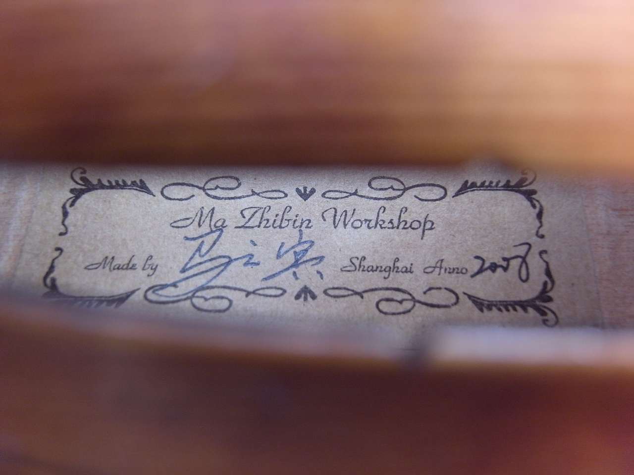 画像: Ma Zhibin工房 マスターメイド・バイオリン ストラディバリ「Dolphin」コピー