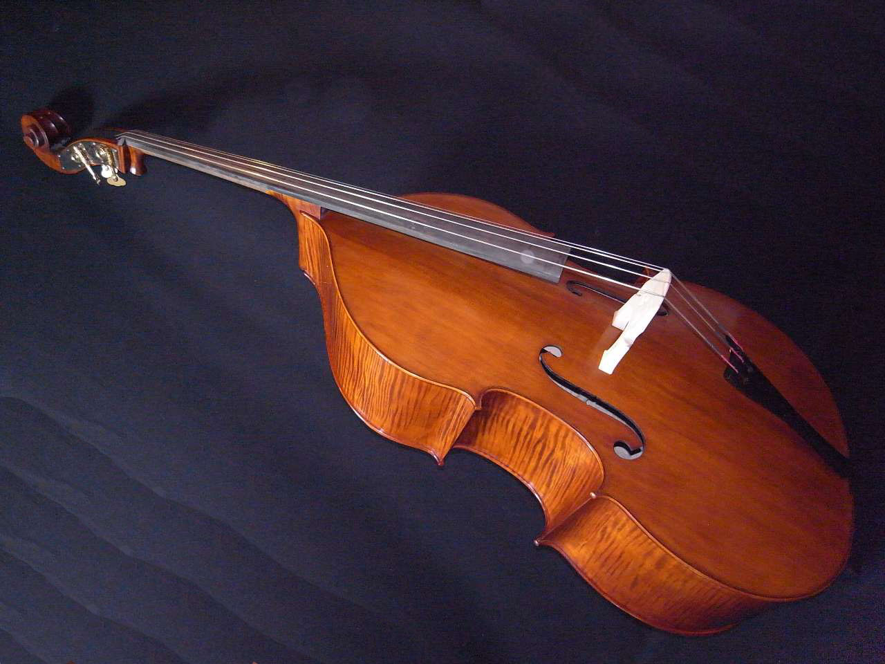 画像: Ma Zhibin 3/4 Size Vilin Shape FineAdvance level Doublebass / Ｍａ工房ファインアドバンスレベル・コントラバス・３／４サイズ・バイオリンシェイプ