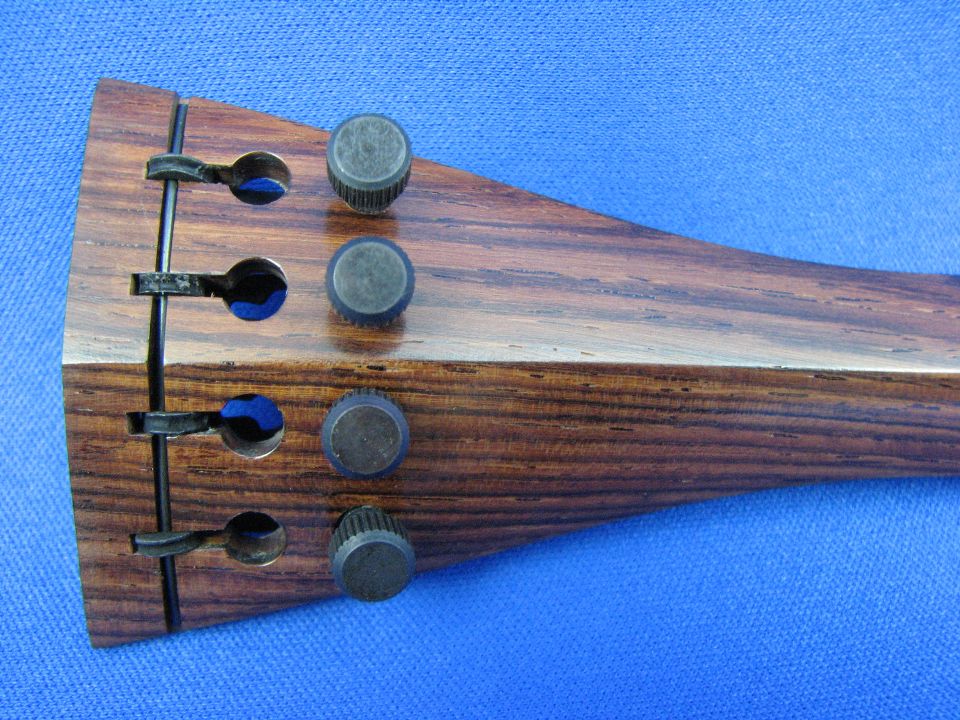 画像: バイオリン用アジャスター組込テールピース 紫檀（ローズウッド）材 ブラック ヒルモデル ドイツ製