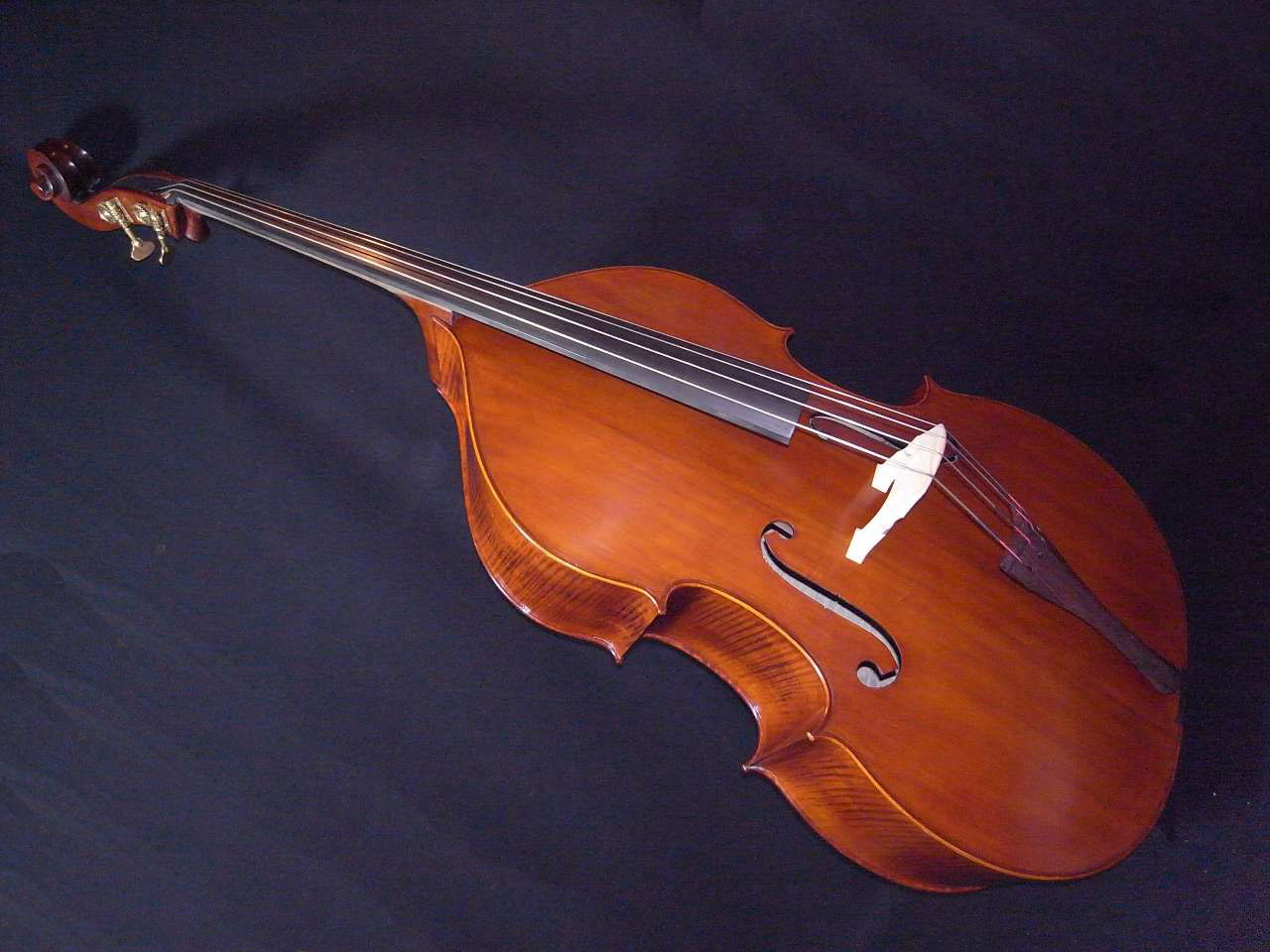 画像: Ma Zhibin 3/4 Size Vilin Shape FineAdvance level Doublebass / Ｍａ工房ファインアドバンスレベル・コントラバス・３／４サイズ・バイオリンシェイプ