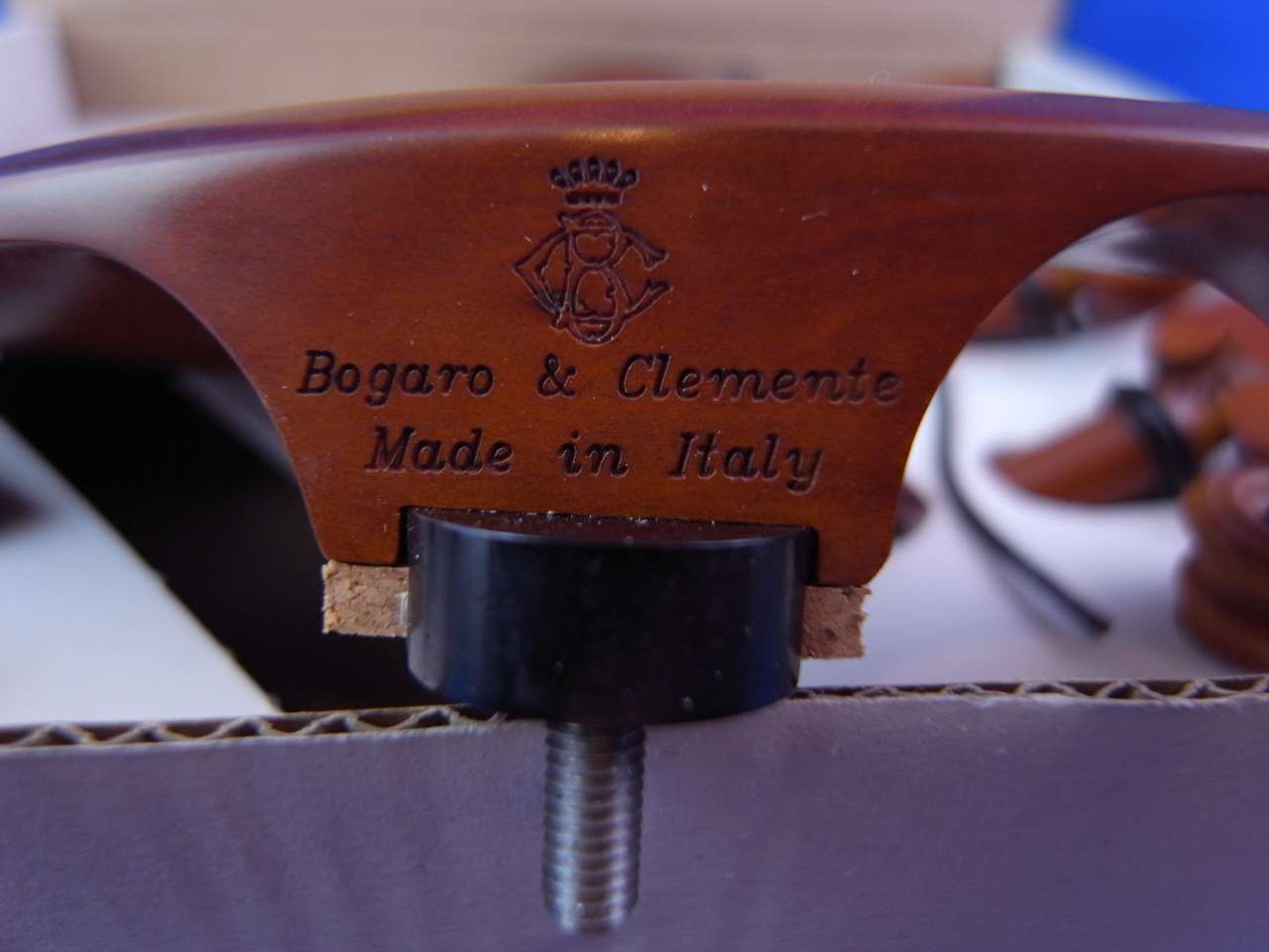 画像: ボガーロ＆クレメンテ バイオリンフィッティング ボックスウッド（ツゲ）材 フレンチ・モデル ブラックピン Bogaro&Clemente