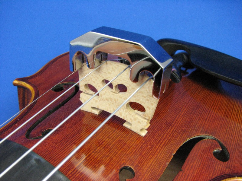 画像1: 最強のブラスバイオリンミュート クロムメッキ Strongest brass mute chrome violin